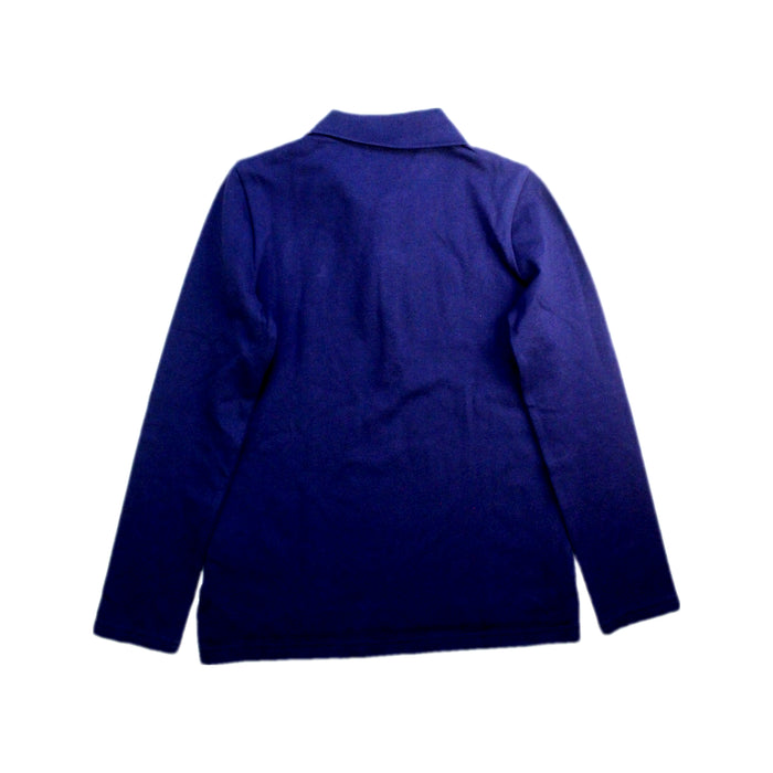 A Navy Long Sleeve Polos from Polo Ralph Lauren in size 7Y for girl. (Back View)