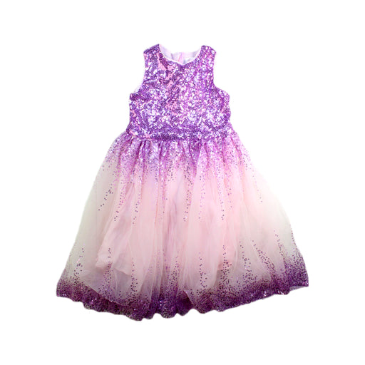 A Purple Sleeveless Dresses from Seed in size 2T for girl. (Front View)