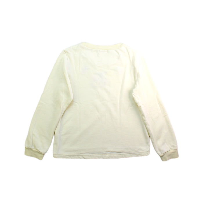 A Ivory Long Sleeve Tops from Hot Biscuits Mikihouse in size 5T for girl. (Back View)