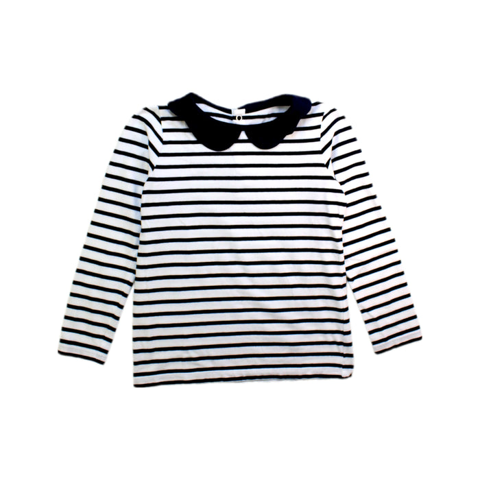 A White Long Sleeve Tops from Jacadi in size 6T for girl. (Front View)