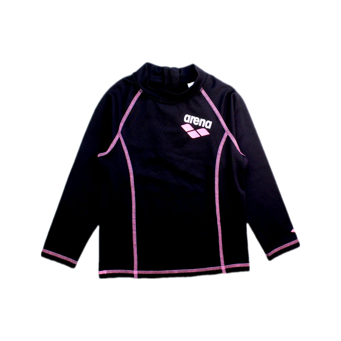 A Black Rash Guards from Arena in size 4T for girl. (Front View)