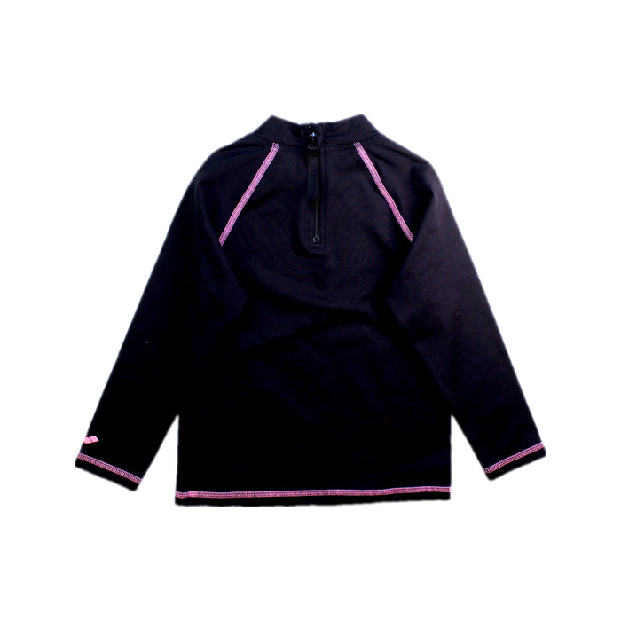 A Black Rash Guards from Arena in size 4T for girl. (Back View)