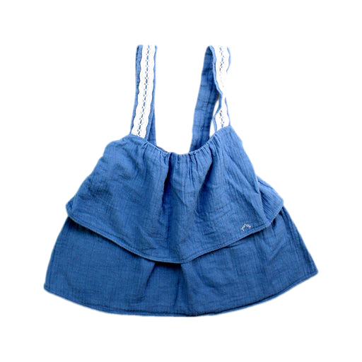 A Blue Sleeveless Tops from Nanos in size 8Y for girl. (Front View)