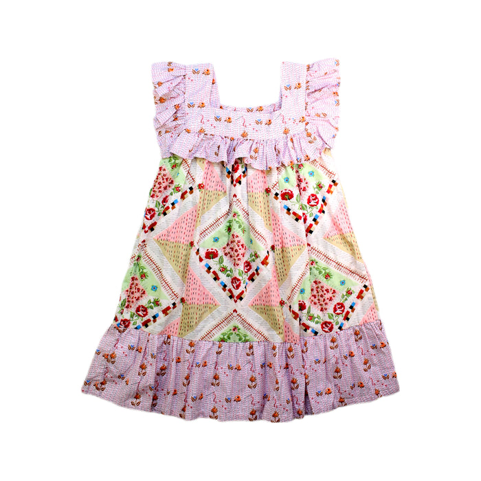 A Multicolour Sleeveless Dresses from Cath Kids London in size 3T for girl. (Back View)