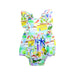 A Multicolour Sleeveless Rompers from Walnut in size 0-3M for girl. (Front View)