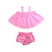 A Pink Dress Sets from Seed in size 0-3M for girl. (Front View)