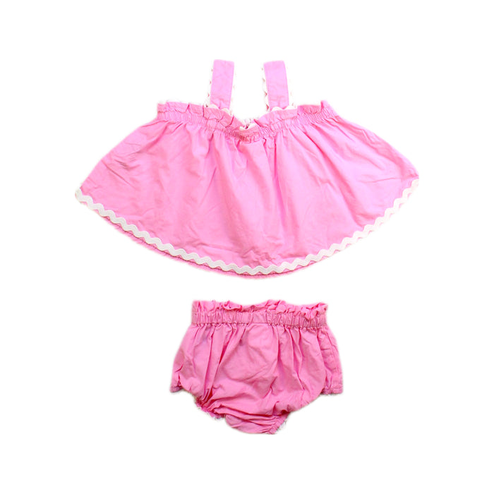 A Pink Dress Sets from Seed in size 0-3M for girl. (Back View)