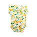 A Yellow Short Sleeve Bodysuits from Snuggle Hunny in size 0-3M for girl. (Back View)