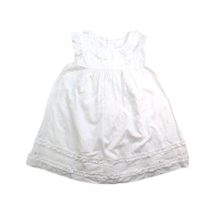 A White Sleeveless Dresses from Minihaha in size 18-24M for girl. (Front View)