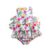 A Multicolour Sleeveless Rompers from Jack & Milly in size 3-6M for girl. (Front View)