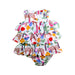 A Multicolour Sleeveless Rompers from Jack & Milly in size 3-6M for girl. (Back View)