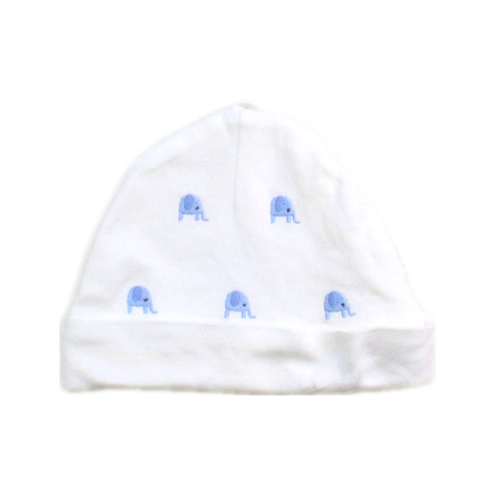 A White Beanies from Jojo Maman Bébé in size 3-6M for boy. (Front View)