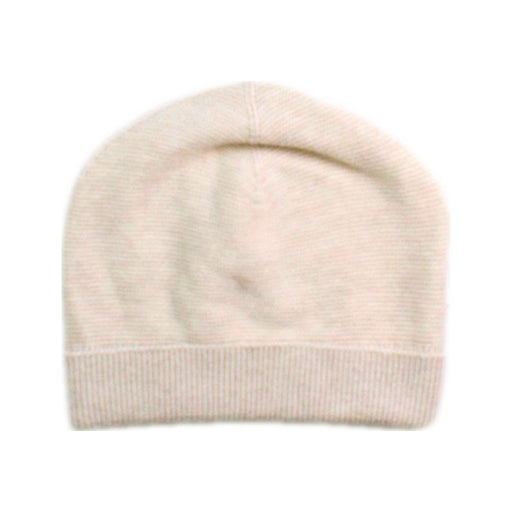 A Ivory Beanies from purebaby in size 0-3M for boy. (Front View)