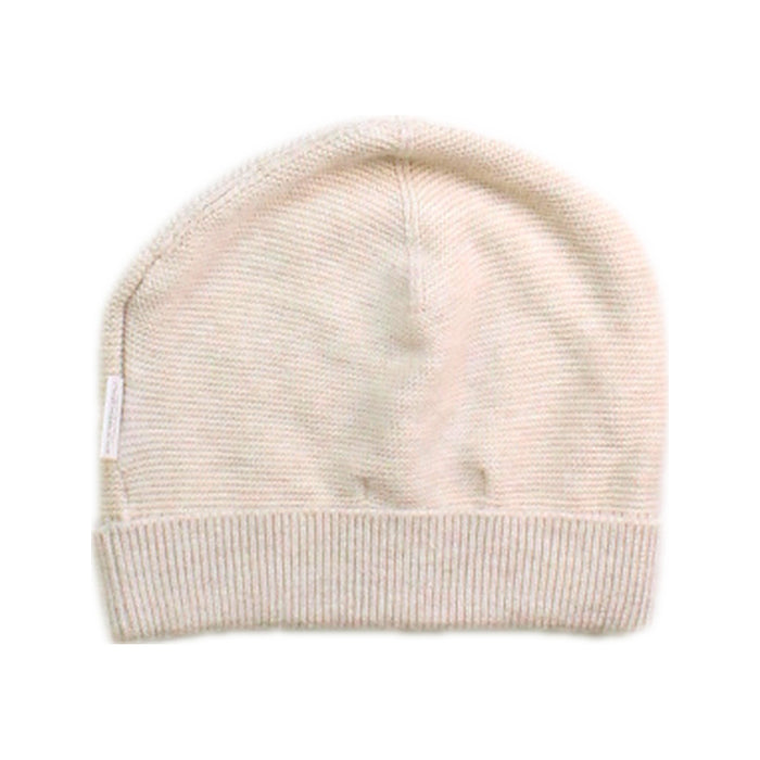 A Ivory Beanies from purebaby in size 0-3M for boy. (Back View)