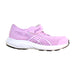 A Pink Sneakers from ASICS in size 10Y for girl. (Front View)