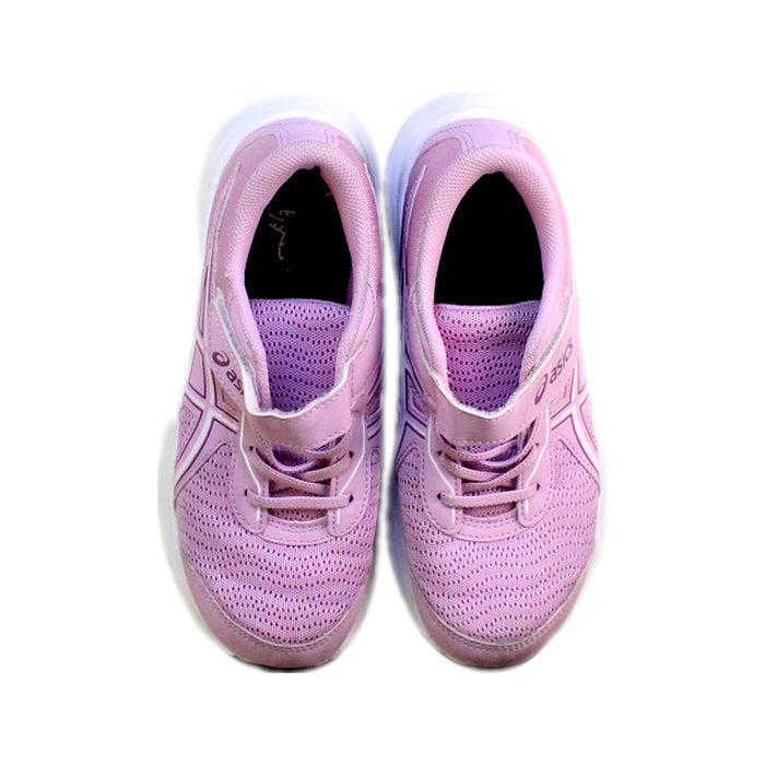 A Pink Sneakers from ASICS in size 10Y for girl. (Back View)
