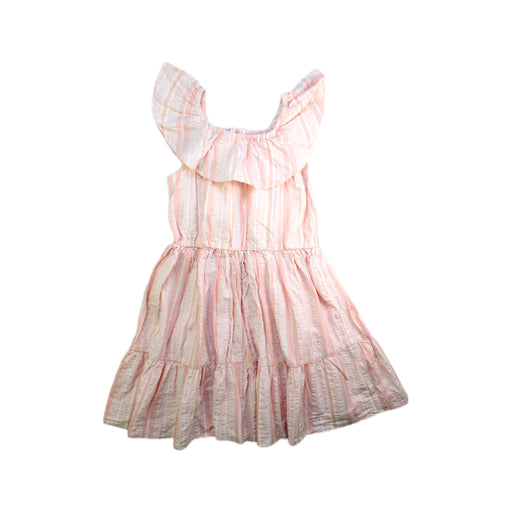 A Pink Sleeveless Dresses from David Jones in size 7Y for girl. (Front View)