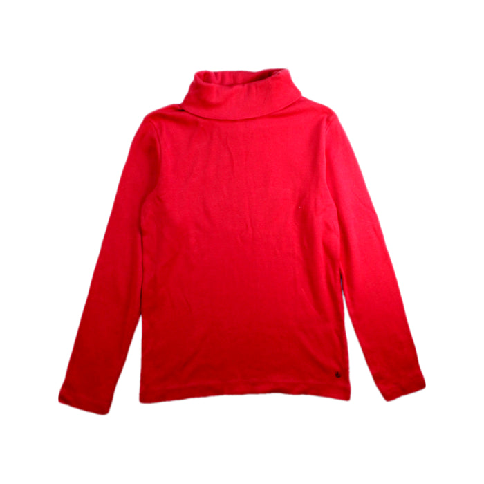 A Red Long Sleeve Tops from Petit Bateau in size 8Y for girl. (Front View)