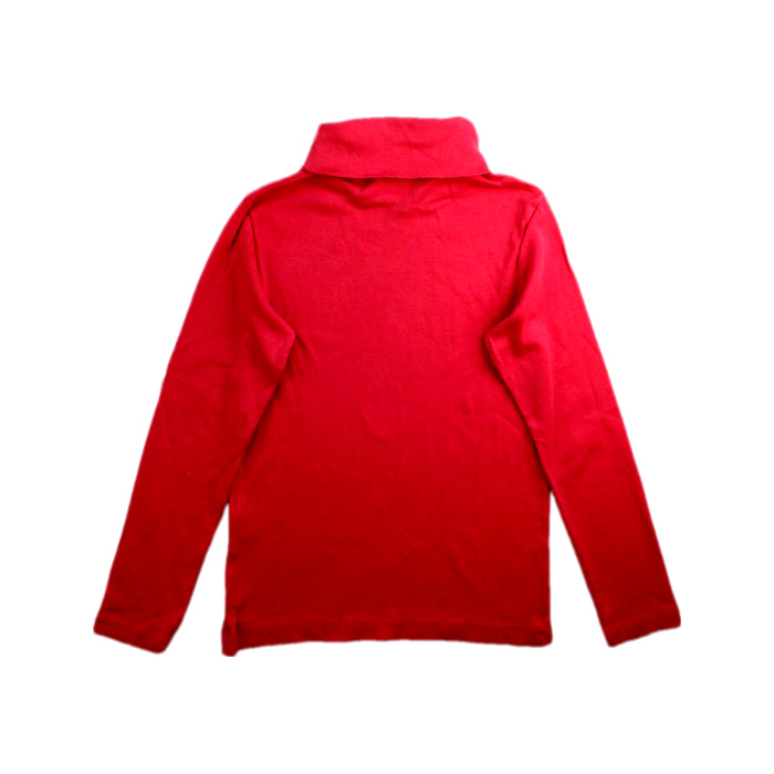 A Red Long Sleeve Tops from Petit Bateau in size 8Y for girl. (Back View)