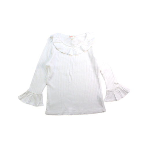 A White Long Sleeve Tops from Crewcuts in size 6T for girl. (Front View)