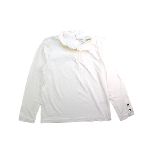 A White Long Sleeve Tops from Petit Bateau in size 8Y for girl. (Front View)