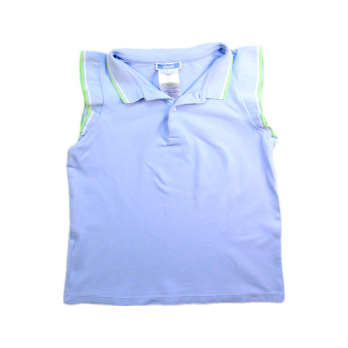 A Blue Sleeveless Polos from Jacadi in size 8Y for girl. (Front View)