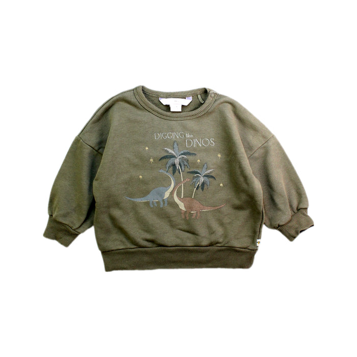 A Green Crewneck Sweatshirts from Konges Sløjd in size 12-18M for boy. (Front View)