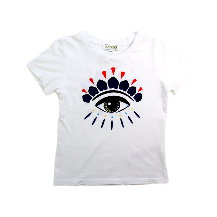 A White Short Sleeve T Shirts from Kenzo in size 3T for girl. (Front View)