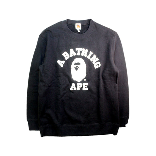 A Black Crewneck Sweatshirts from BAPE KIDS in size 14Y for boy. (Front View)