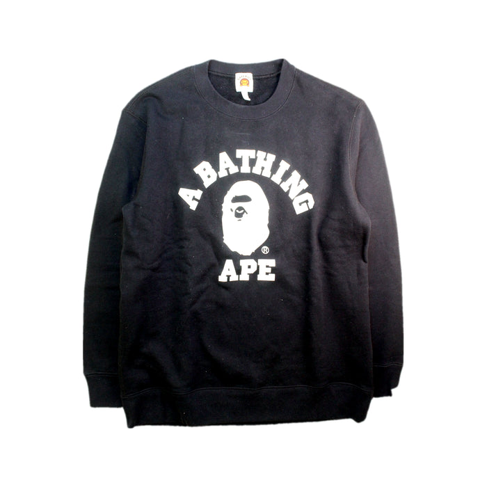A Black Crewneck Sweatshirts from BAPE KIDS in size 14Y for boy. (Front View)