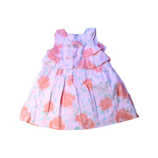 A Pink Sleeveless Dresses from Petit Bateau in size 2T for girl. (Front View)