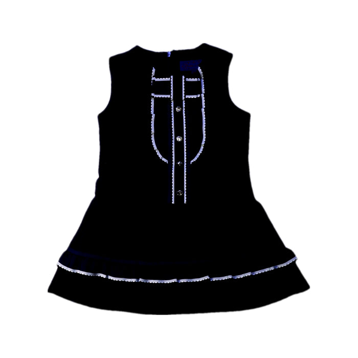 A Navy Sleeveless Dresses from Nicholas & Bears in size 6-12M for girl. (Front View)