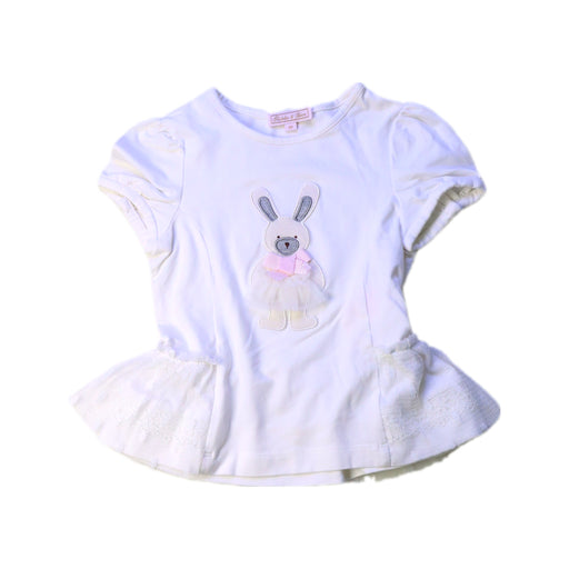 A White Short Sleeve Tops from Nicholas & Bears in size 2T for girl. (Front View)