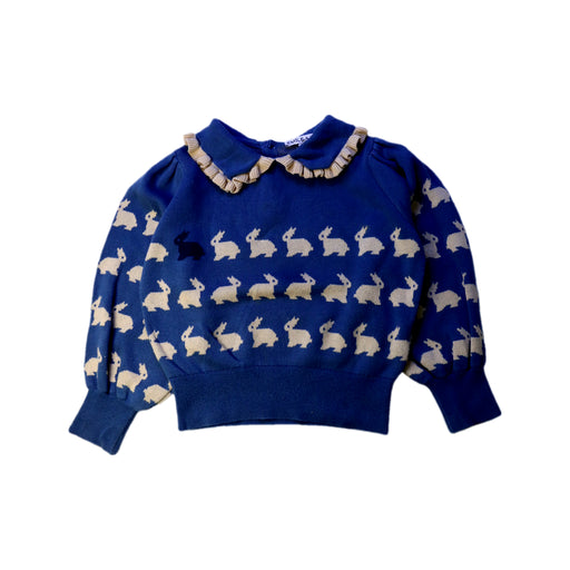 A Blue Long Sleeve Tops from Emile et Ida in size 6T for girl. (Front View)