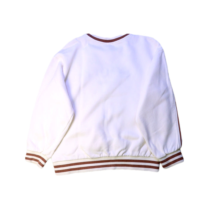 A White Crewneck Sweatshirts from Seed in size 7Y for boy. (Back View)