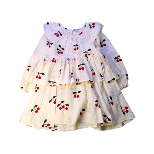 A White Long Sleeve Dresses from Konges Sløjd in size 5T for girl. (Front View)