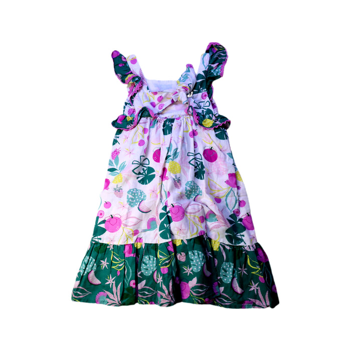 A Multicolour Sleeveless Dresses from Country Road in size 5T for girl. (Back View)
