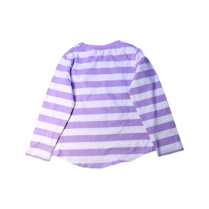 A Purple Long Sleeve Tops from Hux in size 4T for girl. (Back View)