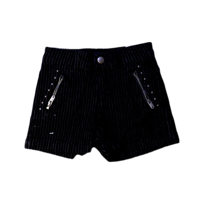 A Black Shorts from IKKS in size 6T for girl. (Front View)