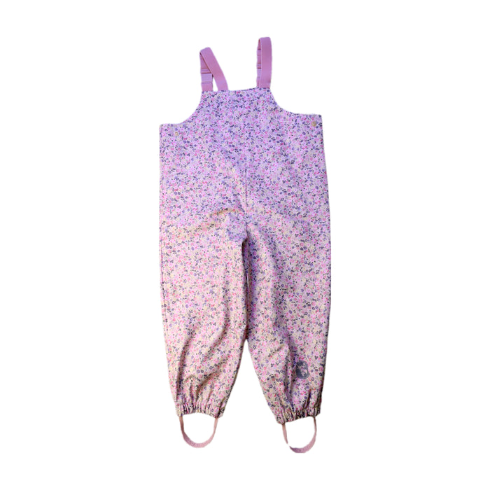 A Pink Long Overalls from Wheat in size 2T for girl. (Back View)