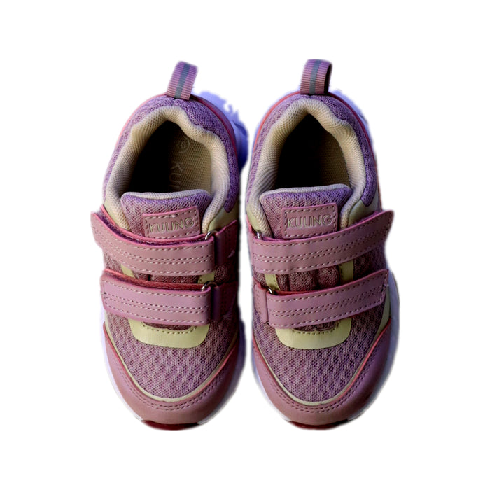 A Pink Sneakers from Kuling in size 4T for girl. (Back View)