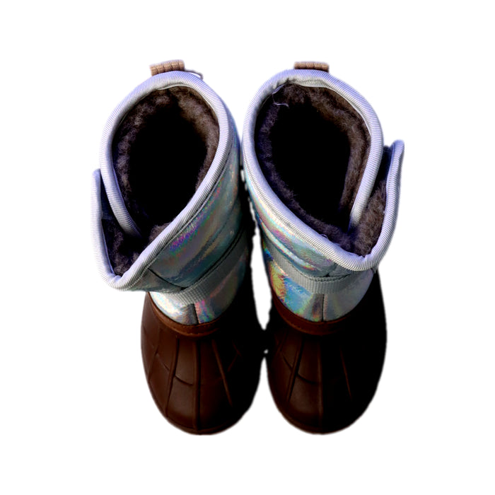 A Brown Winter Boots from Bisgaard in size 4T for neutral. (Back View)