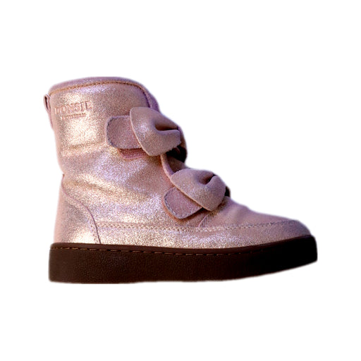 A Pink Booties from Donsje in size 4T for girl. (Front View)