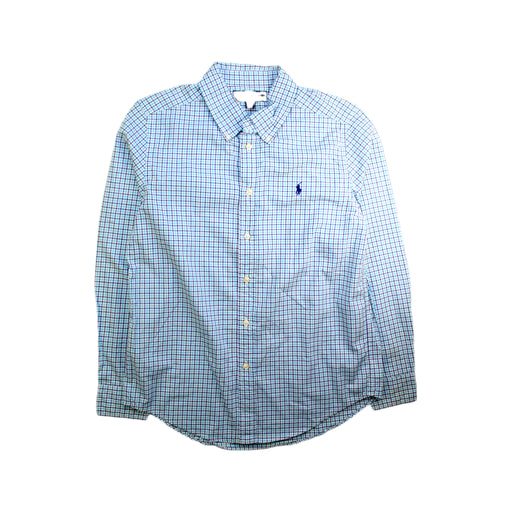 A Blue Long Sleeve Shirts from Ralph Lauren in size 14Y for boy. (Front View)