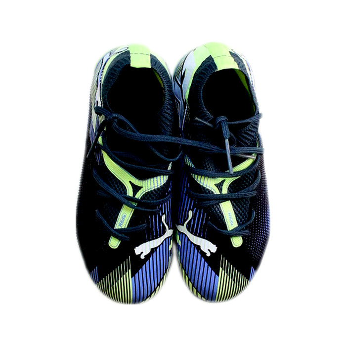 A Multicolour Cleats/Soccer Shoes from Puma in size 5T for boy. (Back View)
