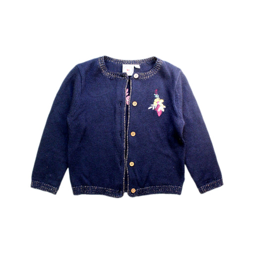 A Navy Cardigans from La Compagnie des Petits in size 3T for girl. (Front View)
