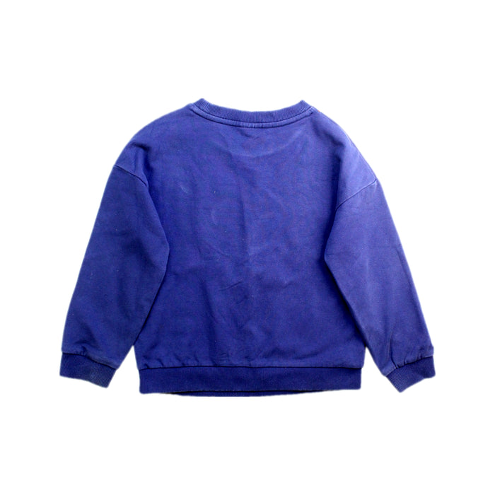 A Blue Crewneck Sweatshirts from Kingkow in size 4T for girl. (Back View)