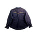 A Navy Long Sleeve Shirts from Velveteen in size 5T for girl. (Back View)