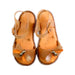 A Gold Sandals from Mini Melissa in size 3T for girl. (Back View)
