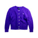 A Purple Cardigans from Polo Ralph Lauren in size 8Y for girl. (Front View)